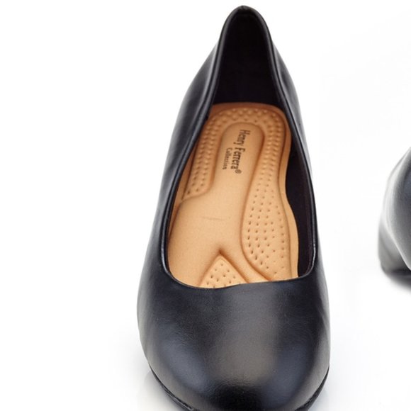 Henry Ferrera Slip On Classic Low Chunky Heal Pump - Picture 5 of 8